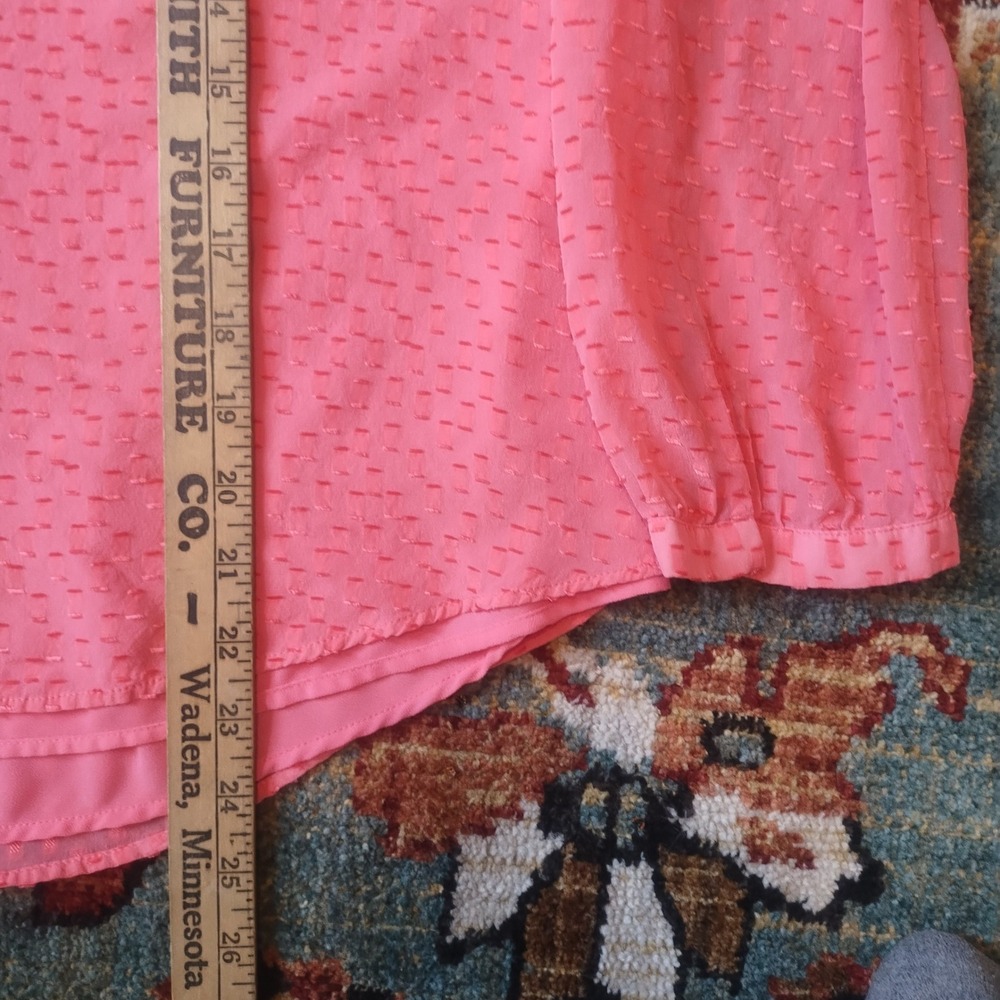J.Crew Silk Blend Blouse Womens 12 Pink V-Neck Long Sleeve Classic Luxe - Picture 9 of 9